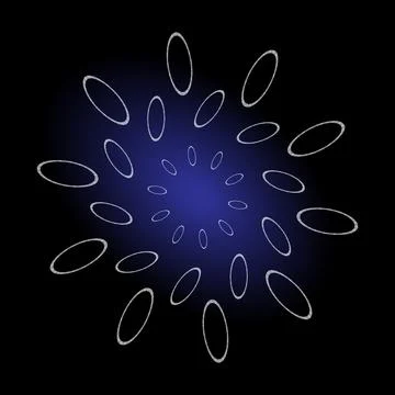 Deep space circular abstract in blue,Space blue ring. イラスト素材