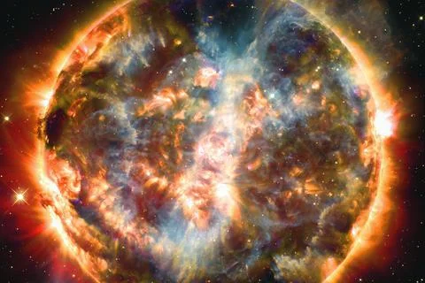 Deep space. Elements of this image furnished by NASA Foto stock