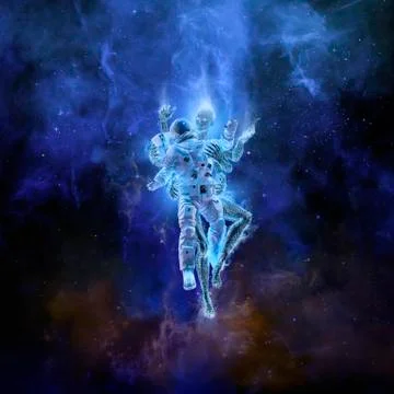 Deep space embrace Illustrazione stock