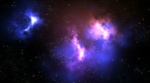 Deep Space Flight with Nebulas and Stars - Weltraum Flug mit Nebula u. Sterne HD Stock Footage 36784774