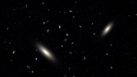 Deep Space Galaxy Cluster Animation with Stars Видео 347965858