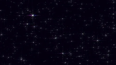 Deep space galaxy stars field background purple glitter twinkle sparkles sky Stock Illustration