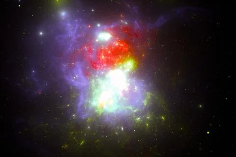 Deep space. high science fiction render for resolution for ideal space Stock Illustration