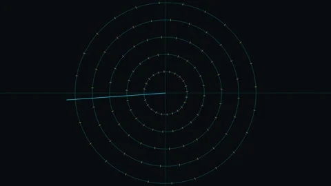 Deep Space Holographic Astrolabe Coordinate Ring Grid Rotation Loop Stock Footage 346647511