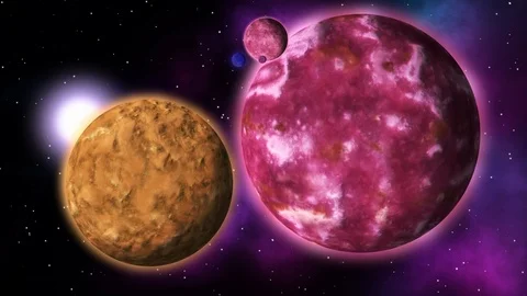 Deep space landscape. Cycle. Stock Footage 88488996