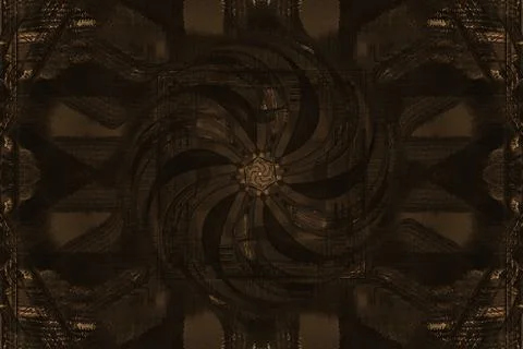 Deep Space Mandala digital artwork background Stock Illustration