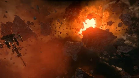 Deep space navigation. nebula and galaxies	 库存影片 126146222