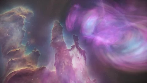 Deep space navigation. nebula and galaxies Stock Footage 131299179