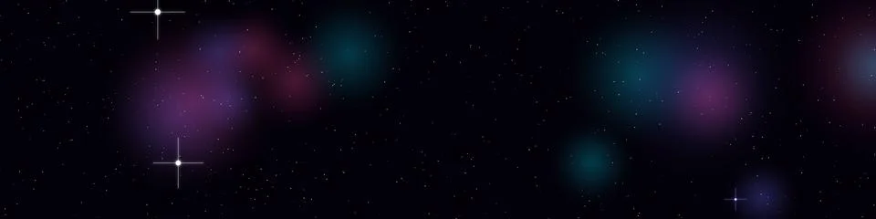 Deep space nebula background with purple and teal cosmic gas clouds 스톡 일러스트