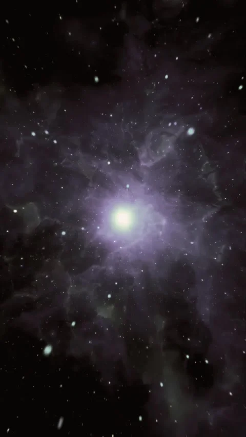 Deep space nebula with bright star in center. Stock Footage 340471390