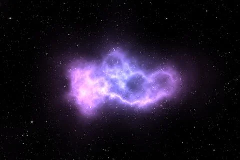 Deep Space Nebula of pink and blue Stock Illustration