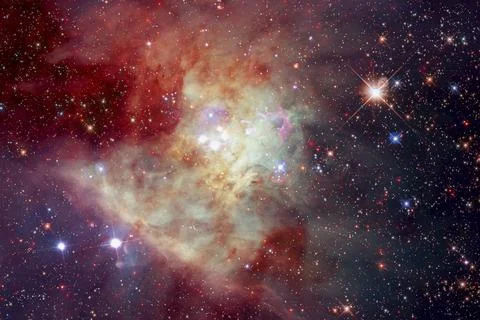 Deep space. Nebulae. Awesome science fiction render. Elements of this image Stock Illustration