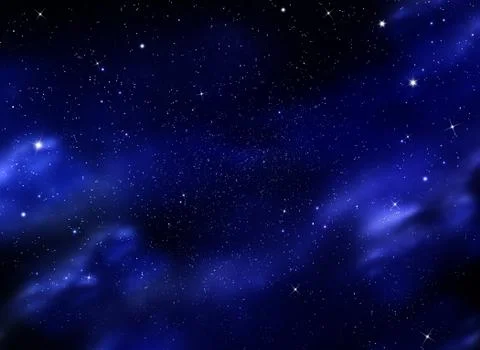 Deep space. Night sky, abstract blue background Stock Illustration