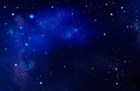 Deep space. Night sky, abstract blue background Stock Illustration