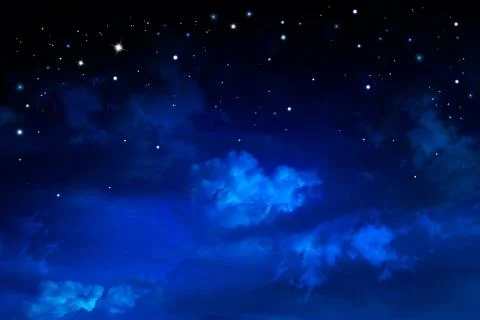 Deep space. Night sky, abstract blue background Stock Illustration