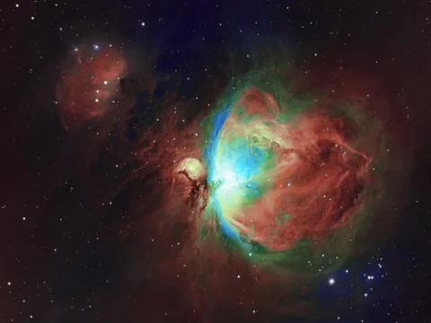 Deep space objects Orion and Running Man Nebula in the constellation Orion, p Stock Photos