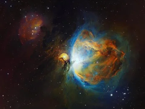 Deep space objects Orion and Running Man Nebula in the constellation Orion, p Stock Photos