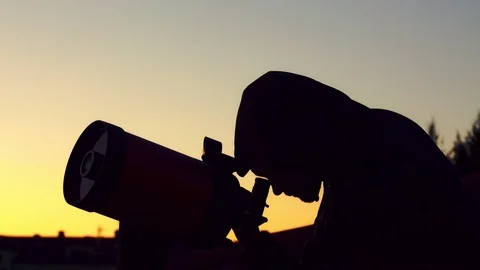 Deep space observation with telescope Stock Footage 111340491