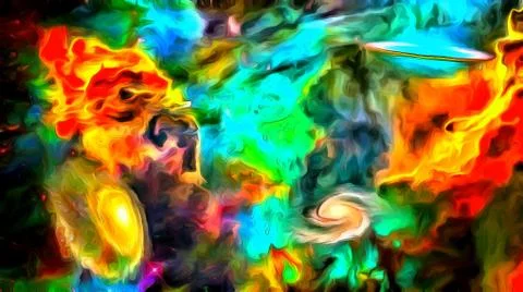 Deep Space Painting Stock Illustration
