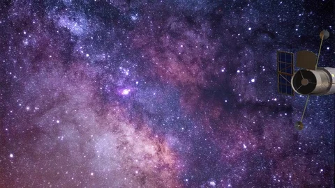 Deep space satellite mission Stock Footage 86234858