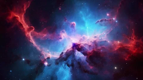 Deep space star cluster and  nebula Stock Footage 251778503
