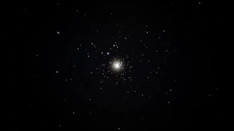 Deep space star cluster glowing in black void of universe created with real.. 库存影片 343878942
