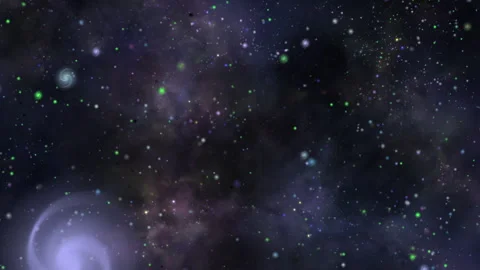 Deep Space Starfield Distant Galaxies, Nebulae In Dark Void Cosmic Backgro Stock Footage 336792718