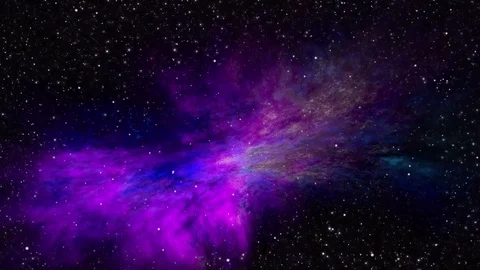 Deep Space, Travel through Star Field and Nebula Stock Footage 87441946