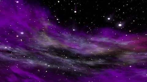 Deep Space, Ultra Violet Nebula, Star Fields and Rays of Light Video stock 86883529