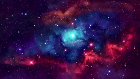 Deep space universe passes through the beautiful nebula Stock Footage 131550819