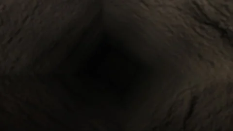 Deep stone square hole falling down Stock-Footage 336752294