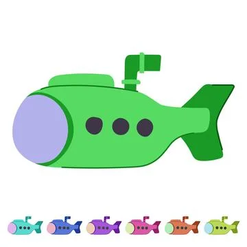 Deep submarine vector cartoon graphic Stock Illustration