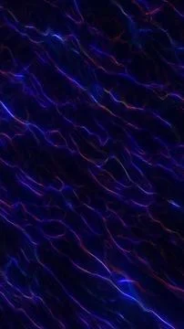 Deep swirling neon waves flowing diagonally across a dark abstract surface .. Stock Illustration
