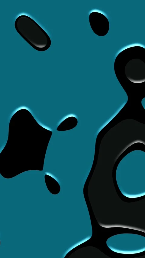Deep teal and black glossy liquid animation with smooth shadow effects and .. Stock Footage 325071584