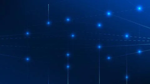 Deep tech background multiple layers of high-speed data lines overlapping, .. 스톡 일러스트