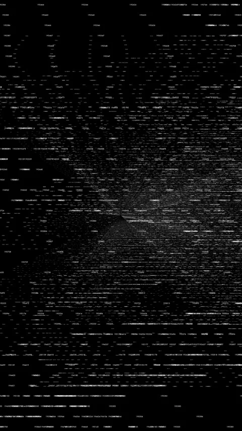 Deep-Tech Sci-Fi Digital Art Overlay and Innovative Data Concept Background Stock Footage 334366757