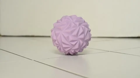 Deep Tissue Massage Ball - Firm Purple Muscle Therapy Tool Stock-Footage 314619941
