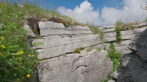 Deep Trench in the Limestone Rocks of Lessinia High Plateau, June 15, 2026 Stock Footage 337881416