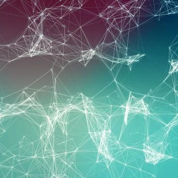 Deep underwater abstract background. connecting dots Stock Illustration