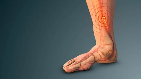 Deep Vein Thrombosis Affecting Leg Circulation Illustrazione stock