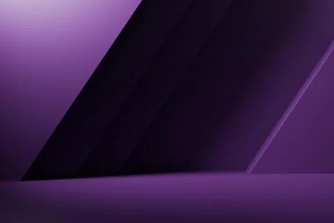 Deep violet abstract studio background with light rays. 库存插图
