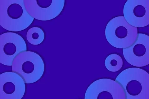 Deep Violet Modern Geometric Ring Frame Background Stock Illustration