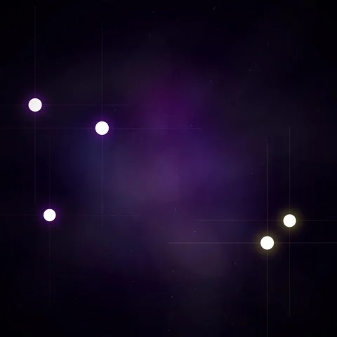 Deep violet nebula abstract space background with luminous star field animati Stock Footage 345689194