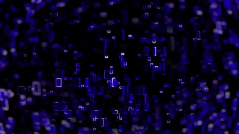 Deep Violet Neon Tech Grid Mainframe Animation Loop Stock Footage 334581373