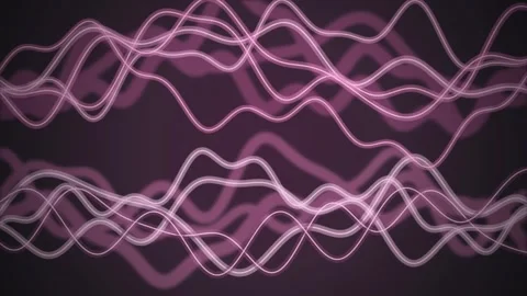 Deep violet sound waves ripple in a seamless loop Stock Footage 341274723