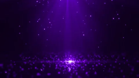 Deep Violet Stage Spotlight with Falling Sparkling Particles Stock Footage 320930483