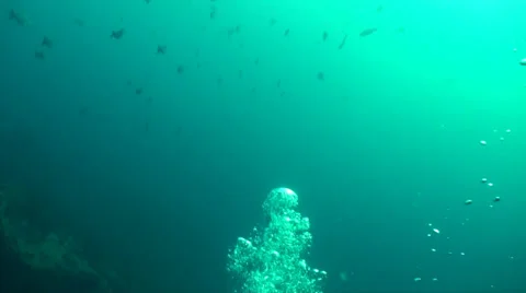 Deep water bubbles Stock Footage 33107458
