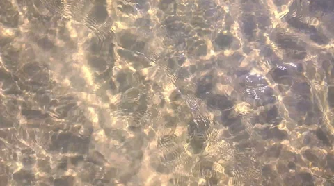 Deep water caustics on sandy bottom Stock Footage 41497294