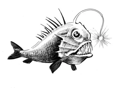 Deep water fish Illustrazione stock