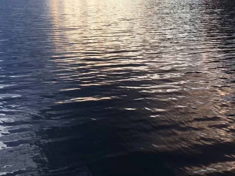 Deep Waters Flow and Ripple under a dark sky (4K) 動画素材 79884919